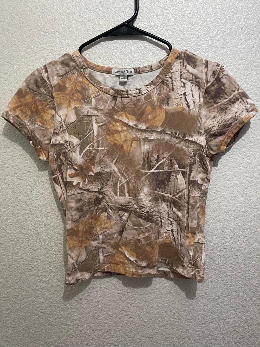 Olive/Beige Camo Short Sleeve Tee by Orange Kiss